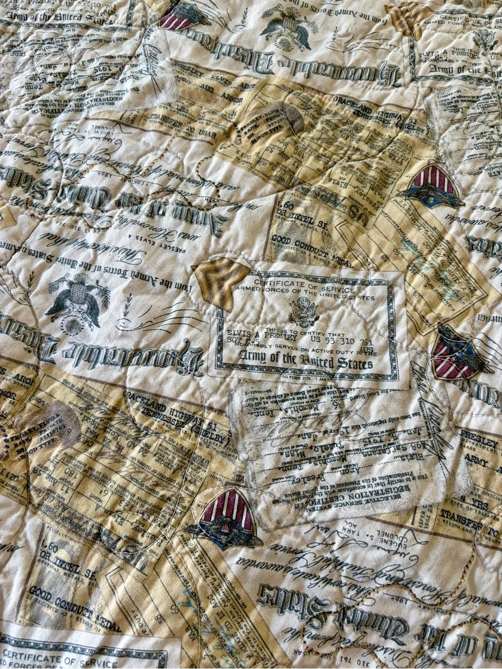 Handmade Patriotic American Quilt Twin 79x62 Quilt of Valor - Cutter